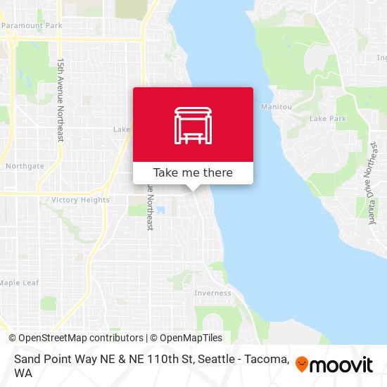 Sand Point Way NE & NE 110th St map