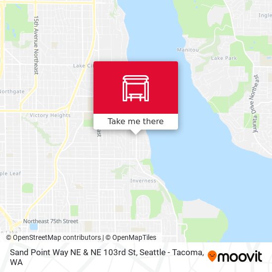 Sand Point Way NE & NE 103rd St map