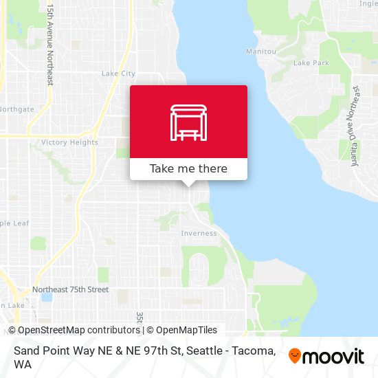 Sand Point Way NE & NE 97th St map