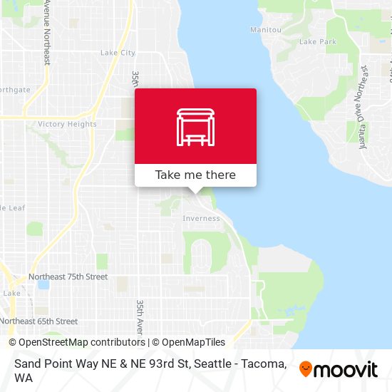 Sand Point Way NE & NE 93rd St map