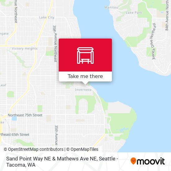 Sand Point Way NE & Mathews Ave NE map