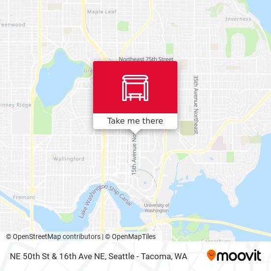 NE 50th St & 16th Ave NE map