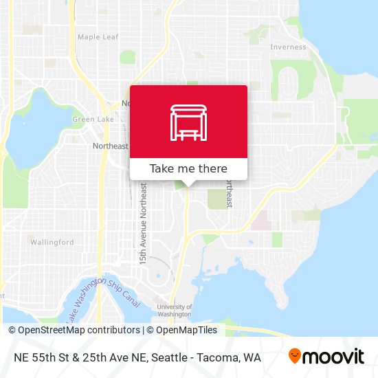 NE 55th St & 25th Ave NE map