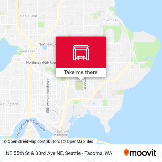 NE 55th St & 33rd Ave NE map