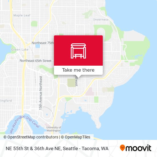 NE 55th St & 36th Ave NE map