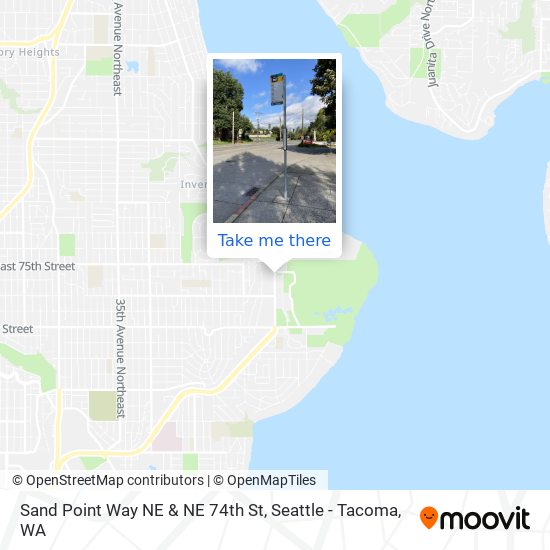 Sand Point Way NE & NE 74th St map