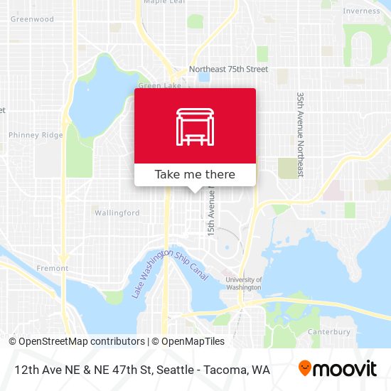 12th Ave NE & NE 47th St map
