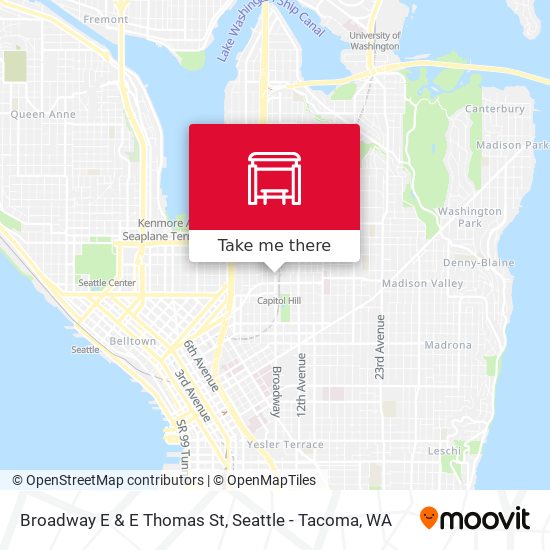 Mapa de Broadway E & E Thomas St