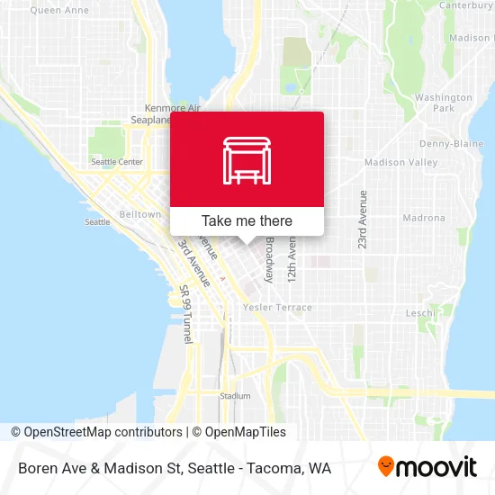Boren Ave & Madison St map