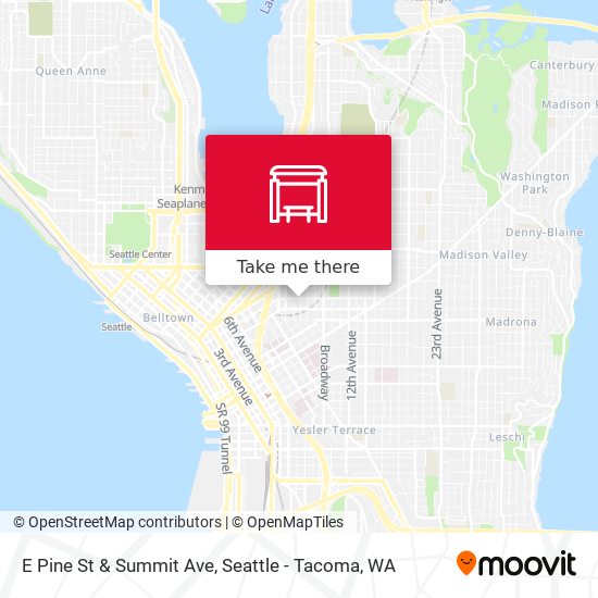E Pine St & Summit Ave map