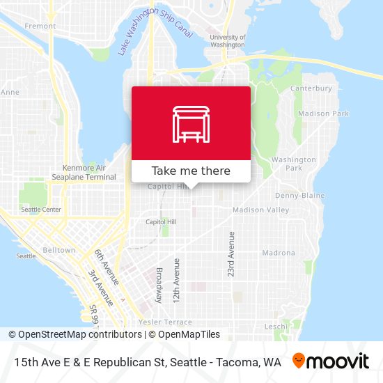 15th Ave E & E Republican St map