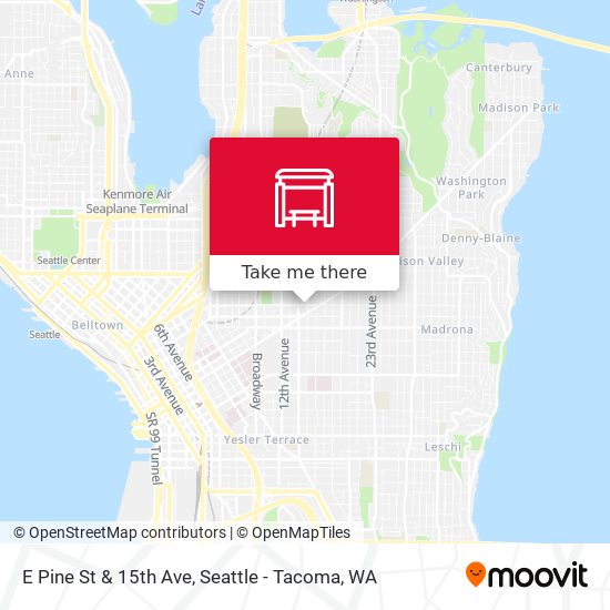 E Pine St & 15th Ave map