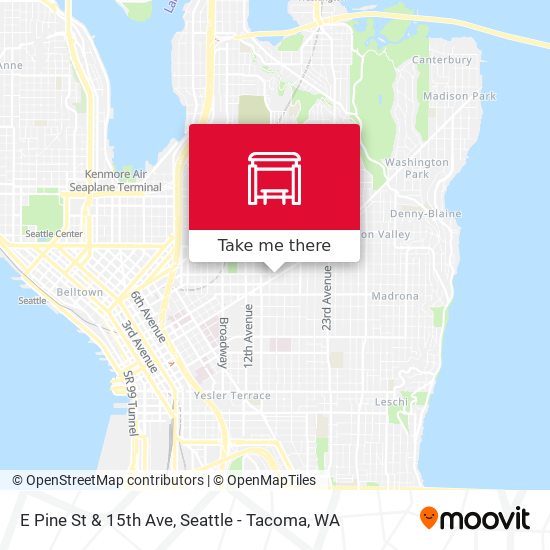 E Pine St & 15th Ave map