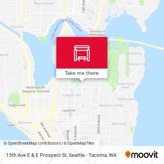 15th Ave E & E Prospect St map