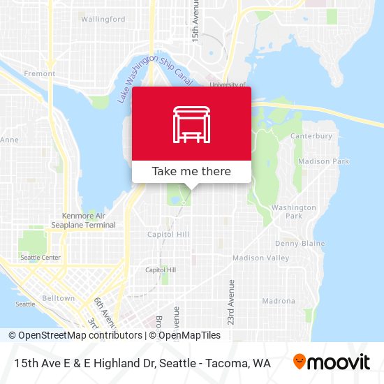 15th Ave E & E Highland Dr map