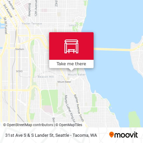 31st Ave S & S Lander St map