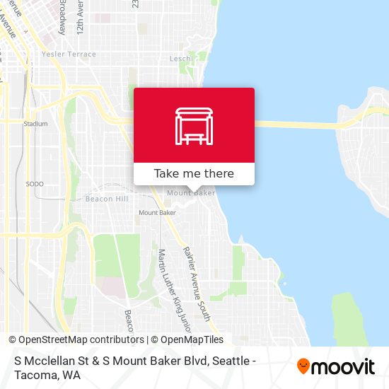 Mapa de S Mcclellan St & S Mount Baker Blvd