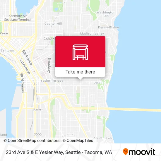Mapa de 23rd Ave S & E Yesler Way
