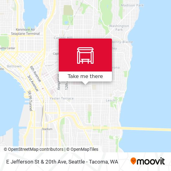 E Jefferson St & 20th Ave map