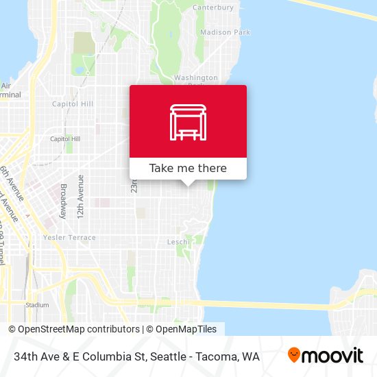 Mapa de 34th Ave & E Columbia St