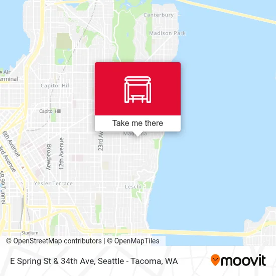 E Spring St & 34th Ave map