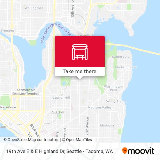 19th Ave E & E Highland Dr map