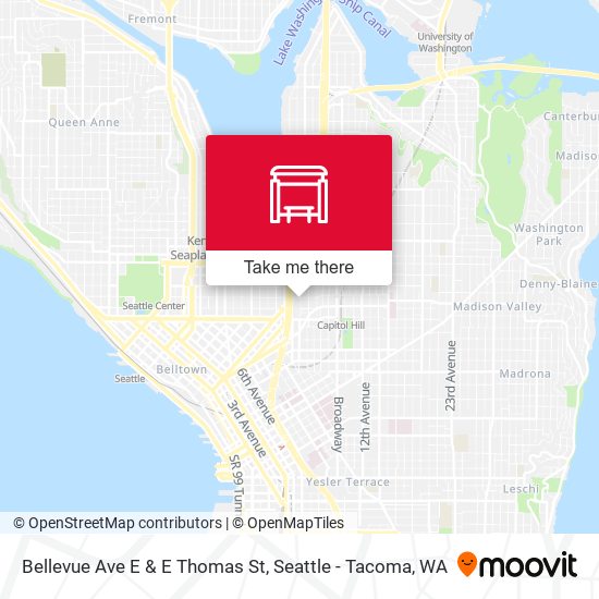 Bellevue Ave E & E Thomas St map