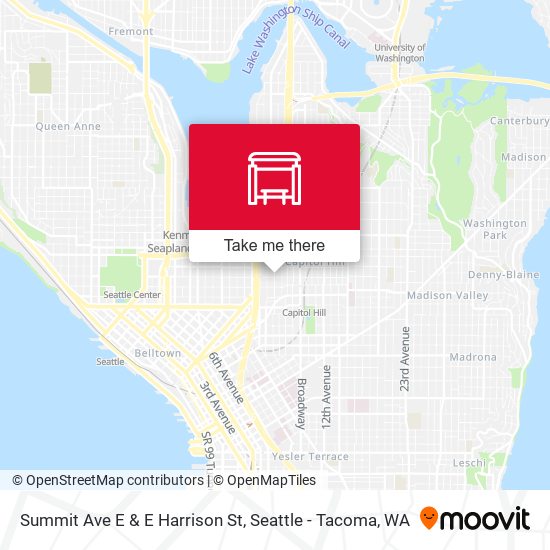 Mapa de Summit Ave E & E Harrison St