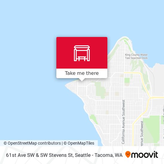 61st Ave SW & SW Stevens St map