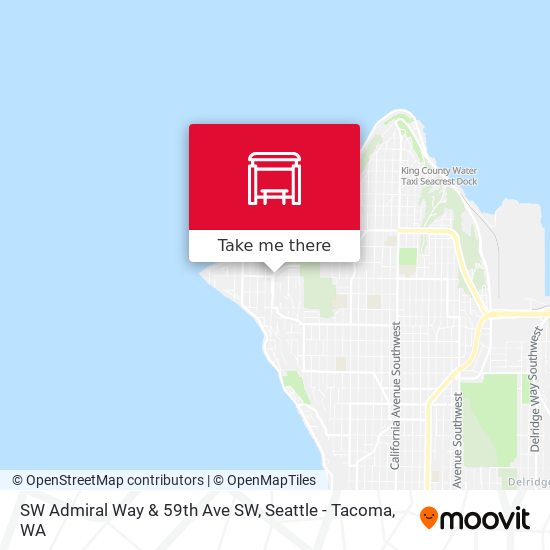 Mapa de SW Admiral Way & 59th Ave SW