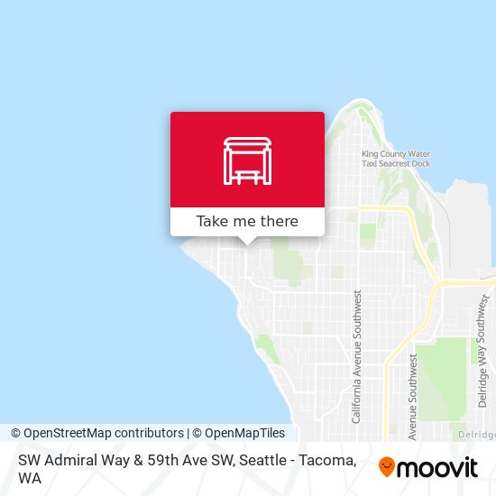 SW Admiral Way & 59th Ave SW map