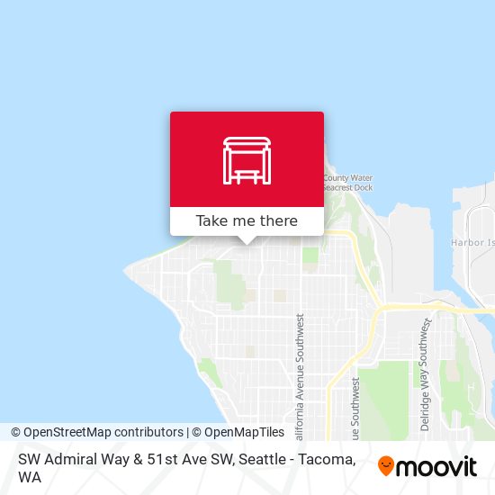 Mapa de SW Admiral Way & 51st Ave SW