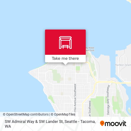 SW Admiral Way & SW Lander St map