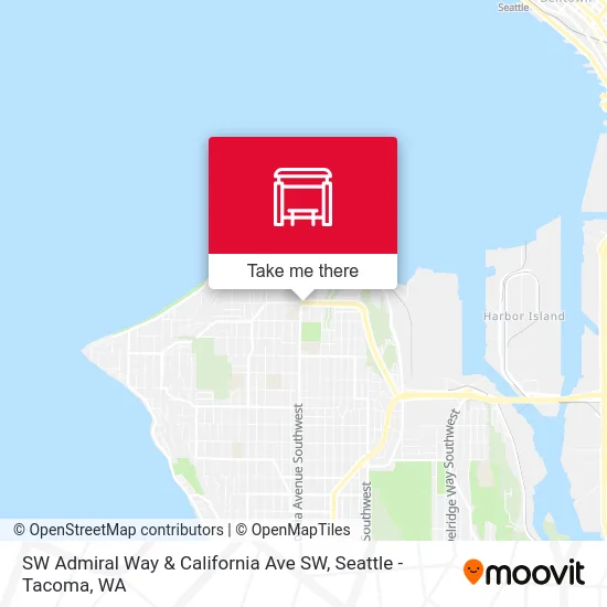 SW Admiral Way & California Ave SW map