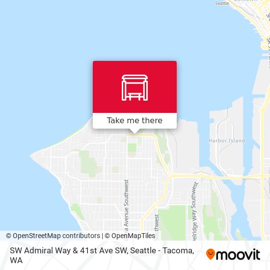 SW Admiral Way & 41st Ave SW map