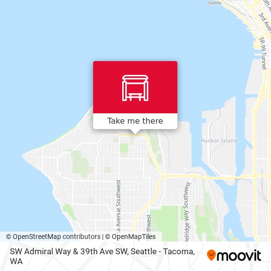 Mapa de SW Admiral Way & 39th Ave SW