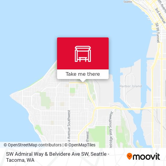 Mapa de SW Admiral Way & Belvidere Ave SW