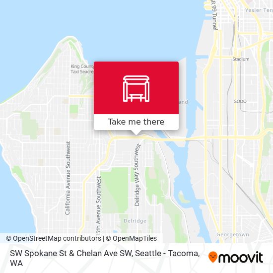SW Spokane St & Chelan Ave SW map