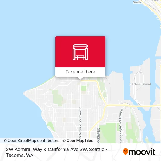 SW Admiral Way & California Ave SW map