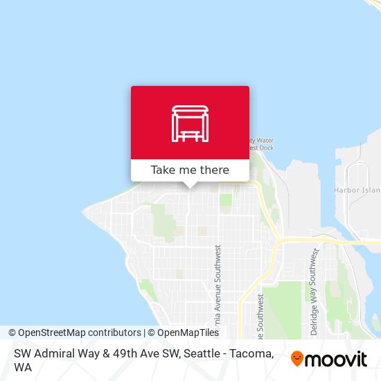 SW Admiral Way & 49th Ave SW map