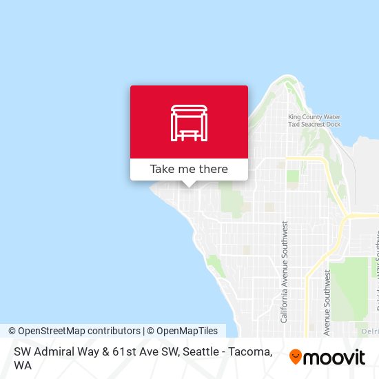 SW Admiral Way & 61st Ave SW map