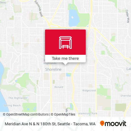 Mapa de Meridian Ave N & N 180th St