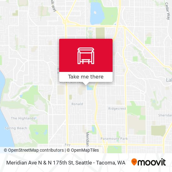 Mapa de Meridian Ave N & N 175th St