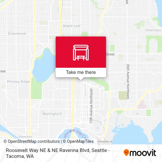 Roosevelt Way NE & NE Ravenna Blvd map
