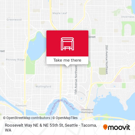 Mapa de Roosevelt Way NE & NE 55th St
