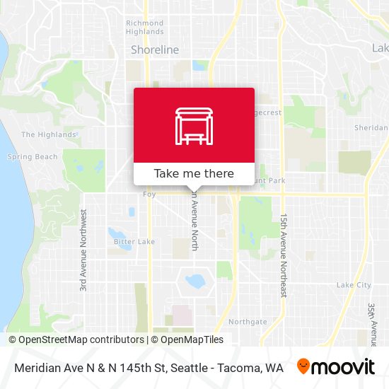 Mapa de Meridian Ave N & N 145th St
