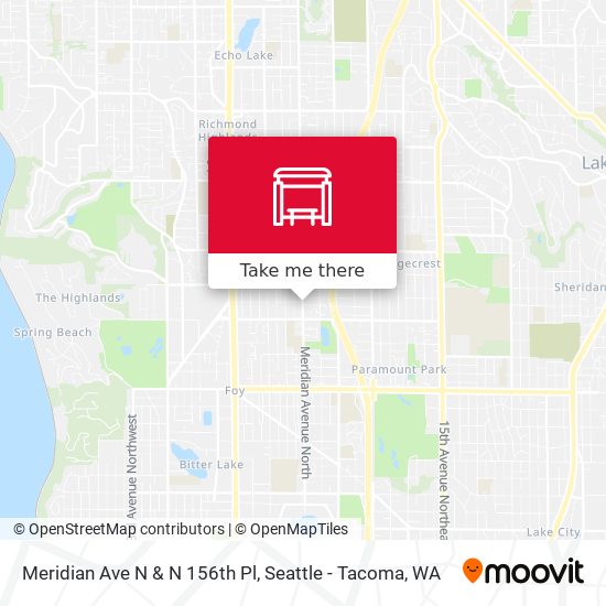 Mapa de Meridian Ave N & N 156th Pl
