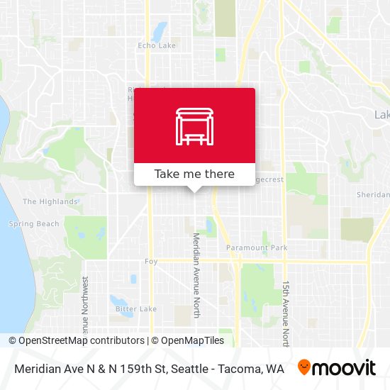 Mapa de Meridian Ave N & N 159th St