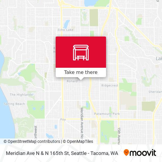 Mapa de Meridian Ave N & N 165th St