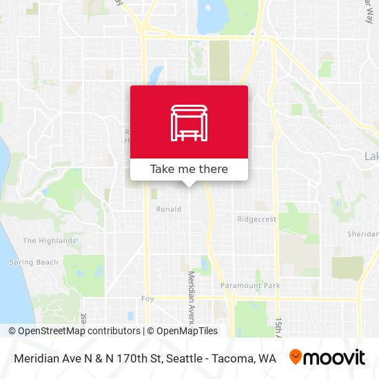 Mapa de Meridian Ave N & N 170th St